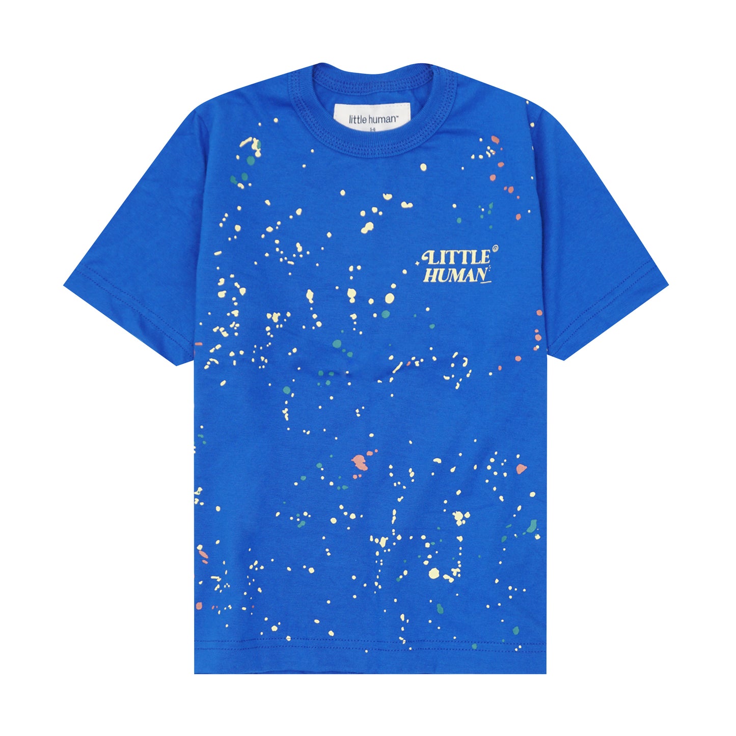 "PAINT SPLAT" LITTLE HUMAN™ TEE IN ELECTRIC BLUE