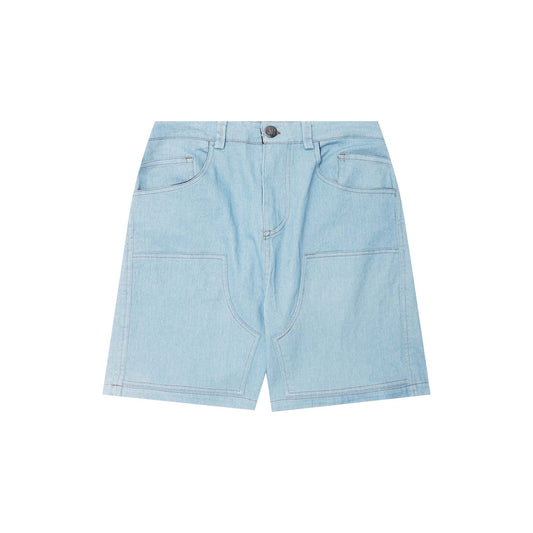 "VAPOR BLUE" DOUBLE KNEE PHAT SHORTS