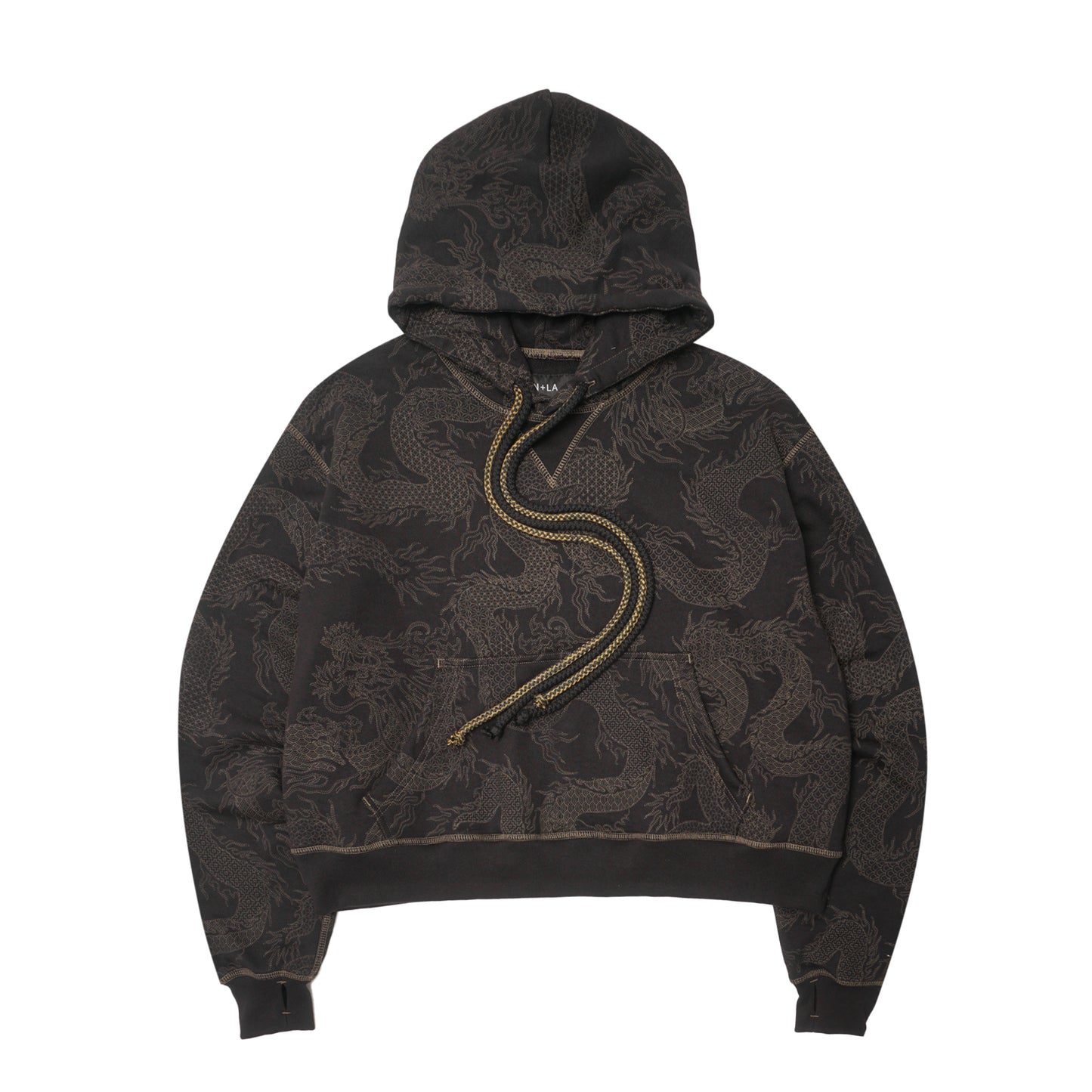 "YEAR OF THE DRAGON" HOODIE IN CAVIAR