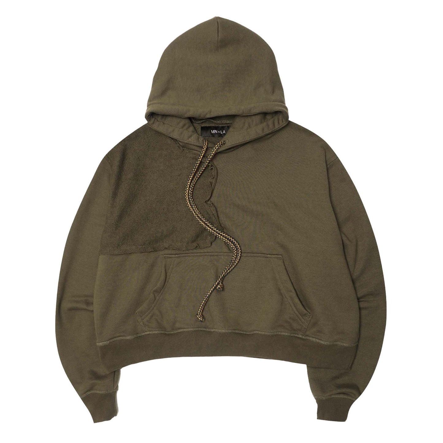 DECONSTRUCTED HOODIE IN OLIVE