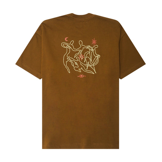 "ETERNAL RYTHM" ULTRA HEAVY TEE IN RUST