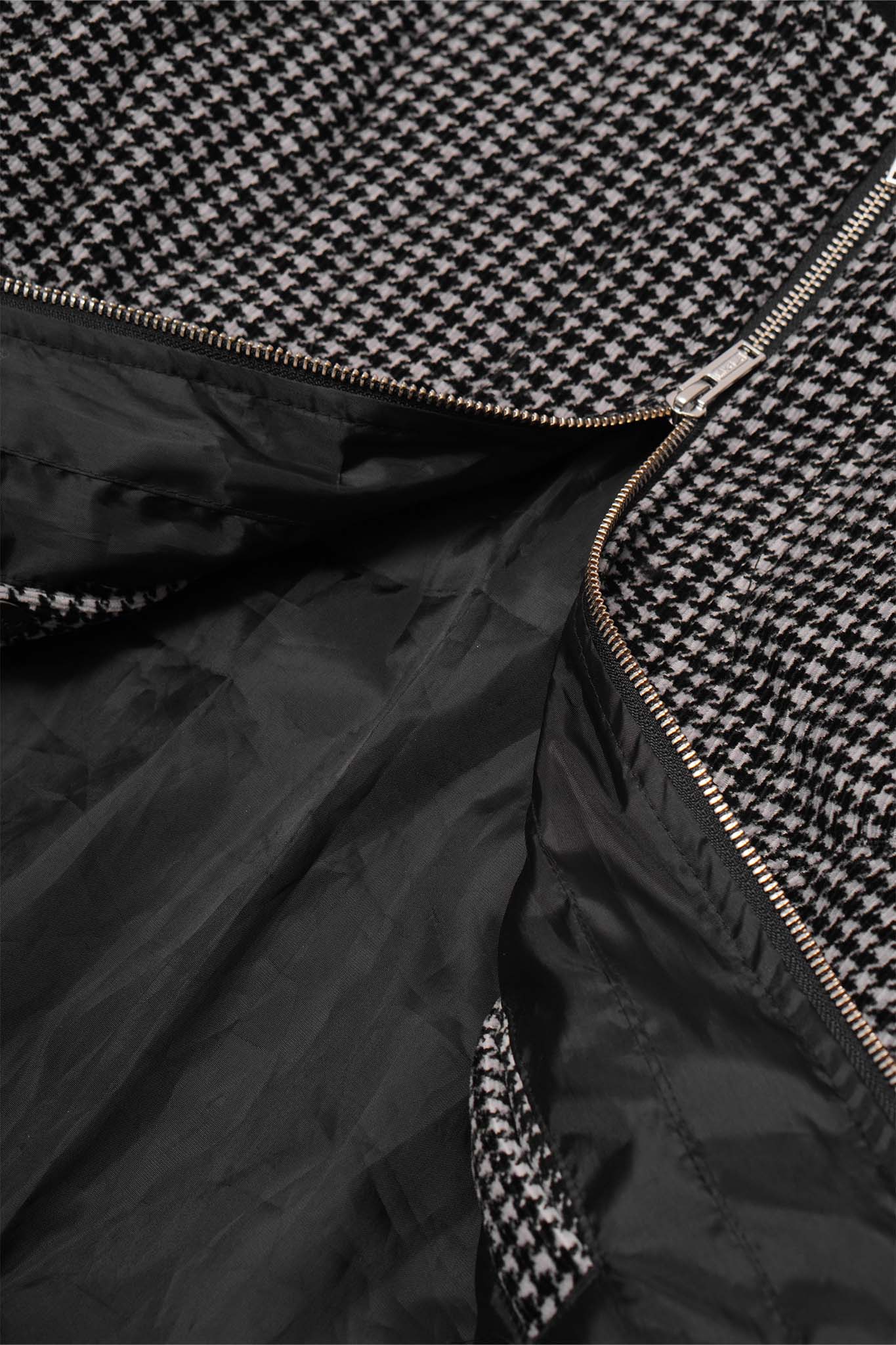 "FLOW" BOMBER JACKET IN HOUNDSTOOTH