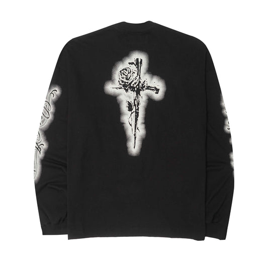 "CITY OF ANGELS" LONGSLEEVE TEE IN ANTHRACITE