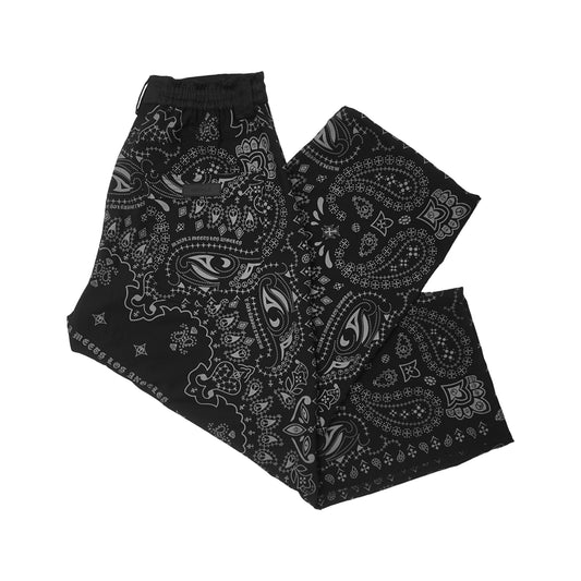 "PEACE PAISLEY" PHAT PANTS IN RAVEN