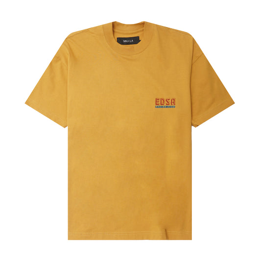 "EDSA RACING CLUB" TEE IN MUSTARD