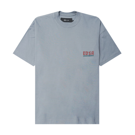 "EDSA RACING CLUB" TEE IN GLACIER