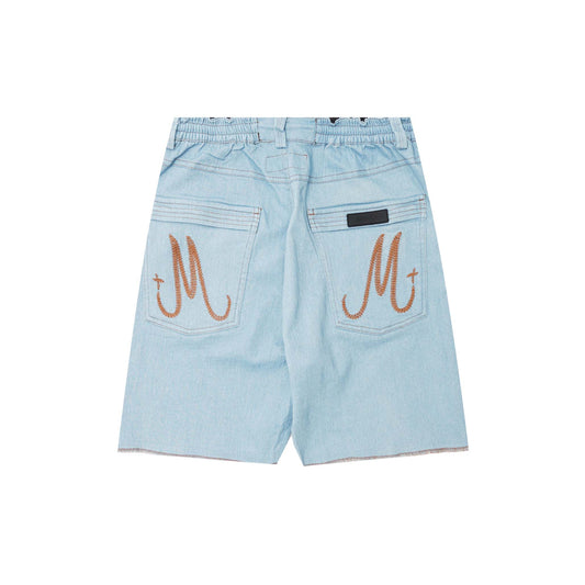 "VAPOR BLUE" OVERPOCKET PHAT SHORTS