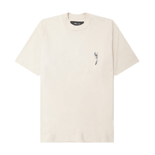 "SOUFFRE IN SILENCE" TEE IN OAT