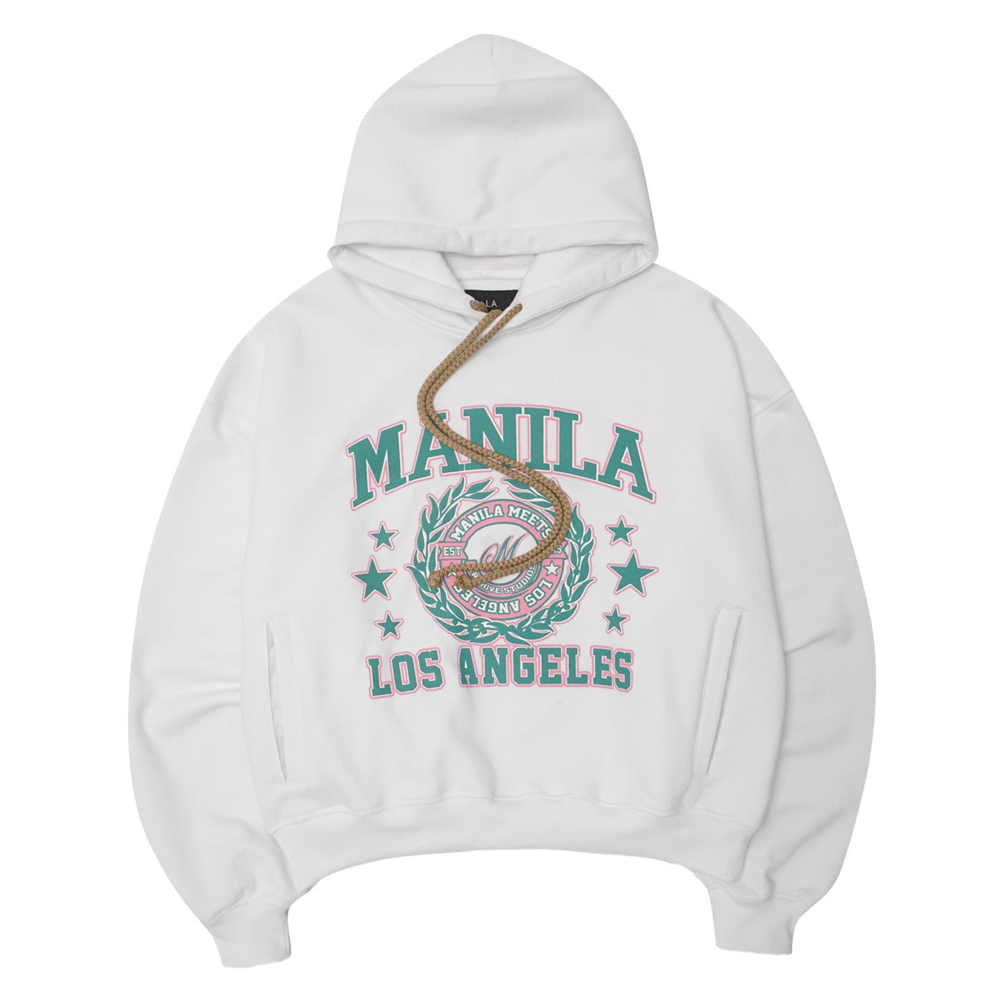 MN+LA™ ARCHIVE STUDIOS HOODIE IN WHITE
