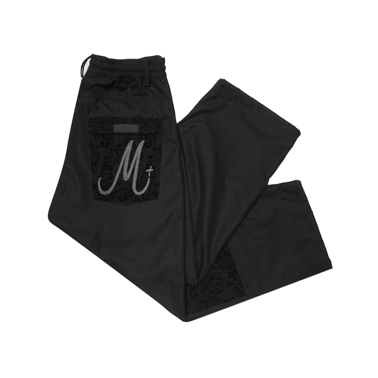 M+ DOUBLE KNEE PHAT PANTS IN NECRO