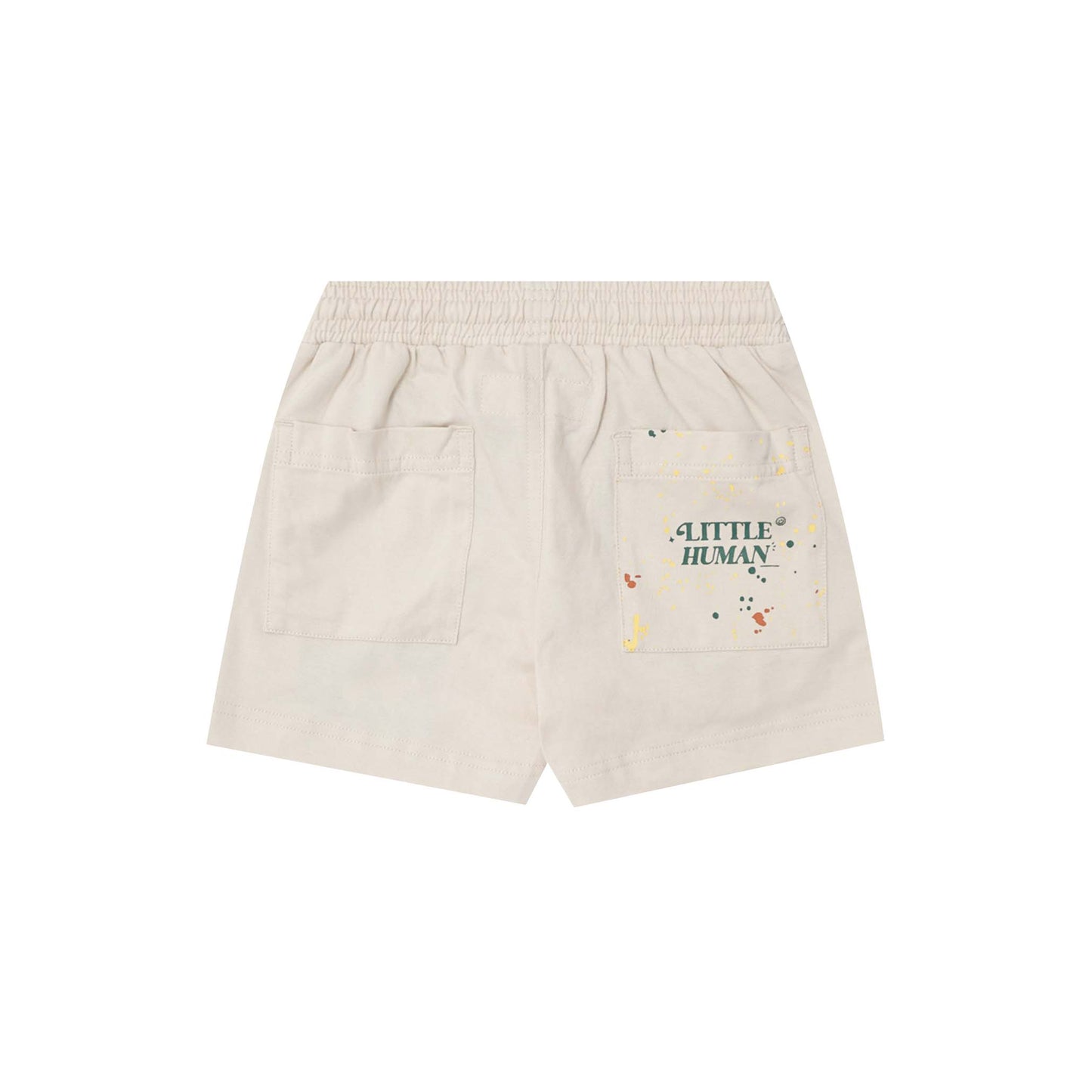 "PAINT SPLAT" LITTLE HUMAN™ PLEATED SHORTS IN OAT