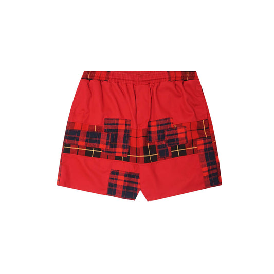 "CARMINE PLAID" LOUNGE SHORTS