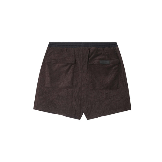 TOWEL STRIDE SHORTS IN CHARCOAL GREY