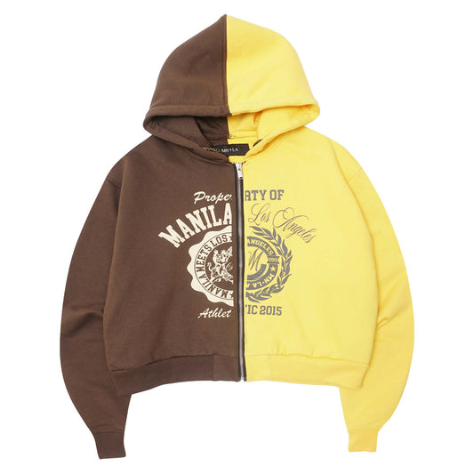 MN+LA™ SPLIT HOODIE IN WOOD/MUSTARD