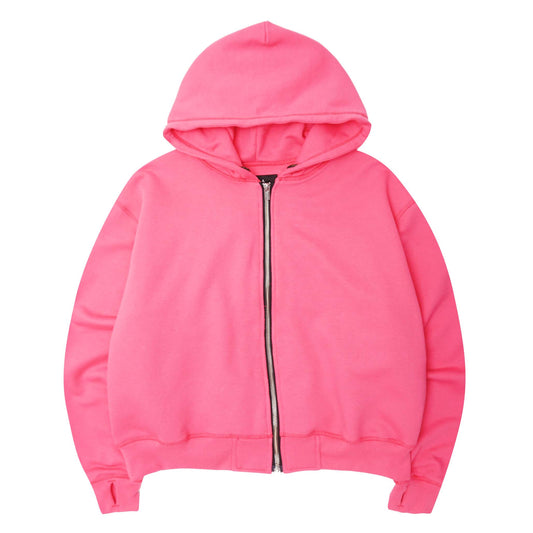 CLASSIC ZIP HOODIE IN STATIC PINK