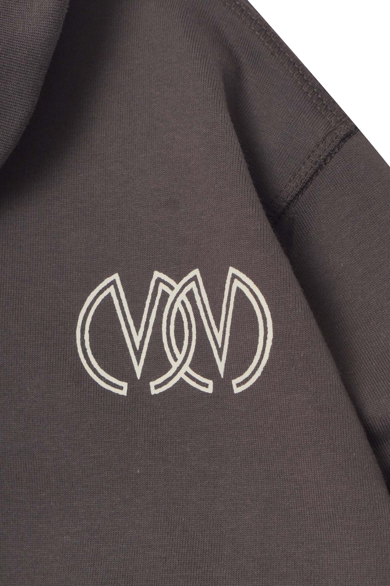 "TWIN M'$" HOODIE IN CHARCOAL GREY