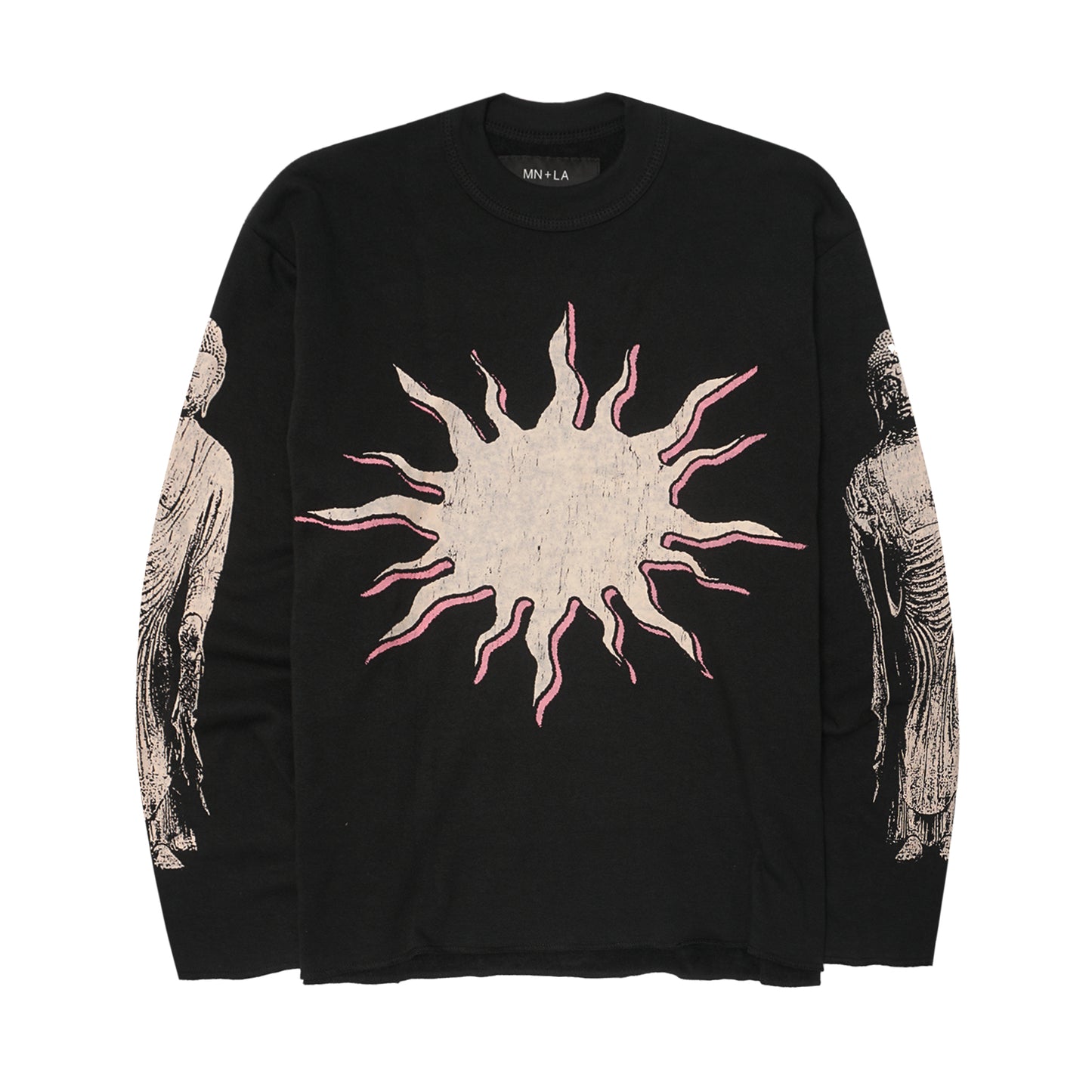 "THE ENLIGHTENED ONE" LONGSLEEVE TEE IN CAVIAR