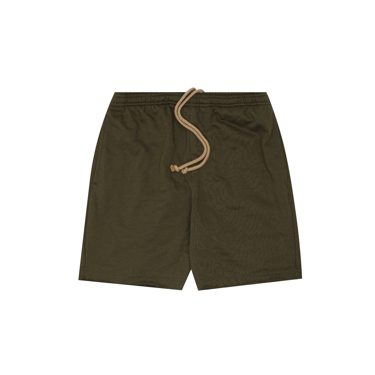 FRENCH TERRY RAW FINISH SWEATSHORTS IN OLIVE