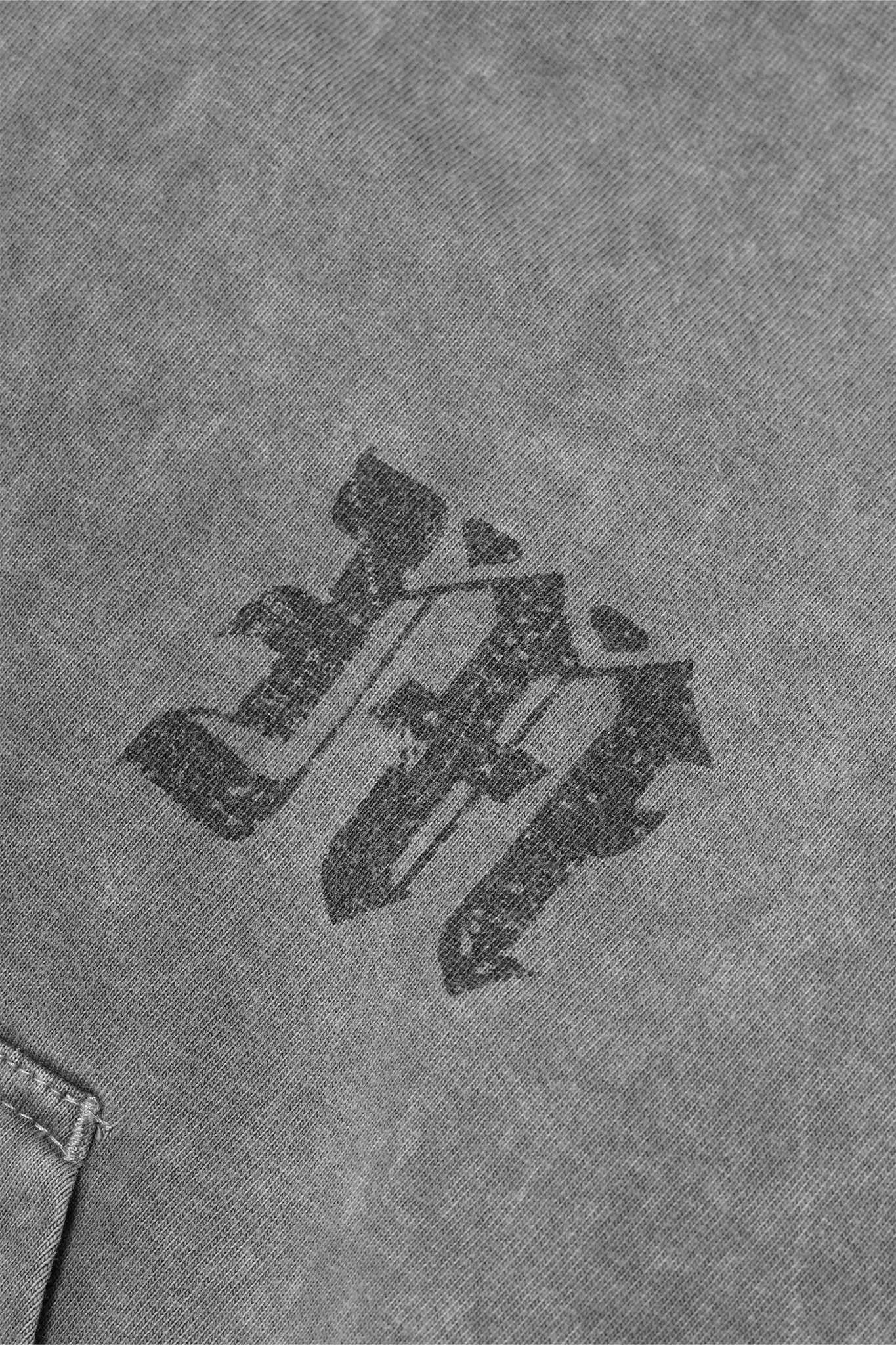 M'$ PAISLEY PATCHWORK MILITIA HOODIE IN CEMENT