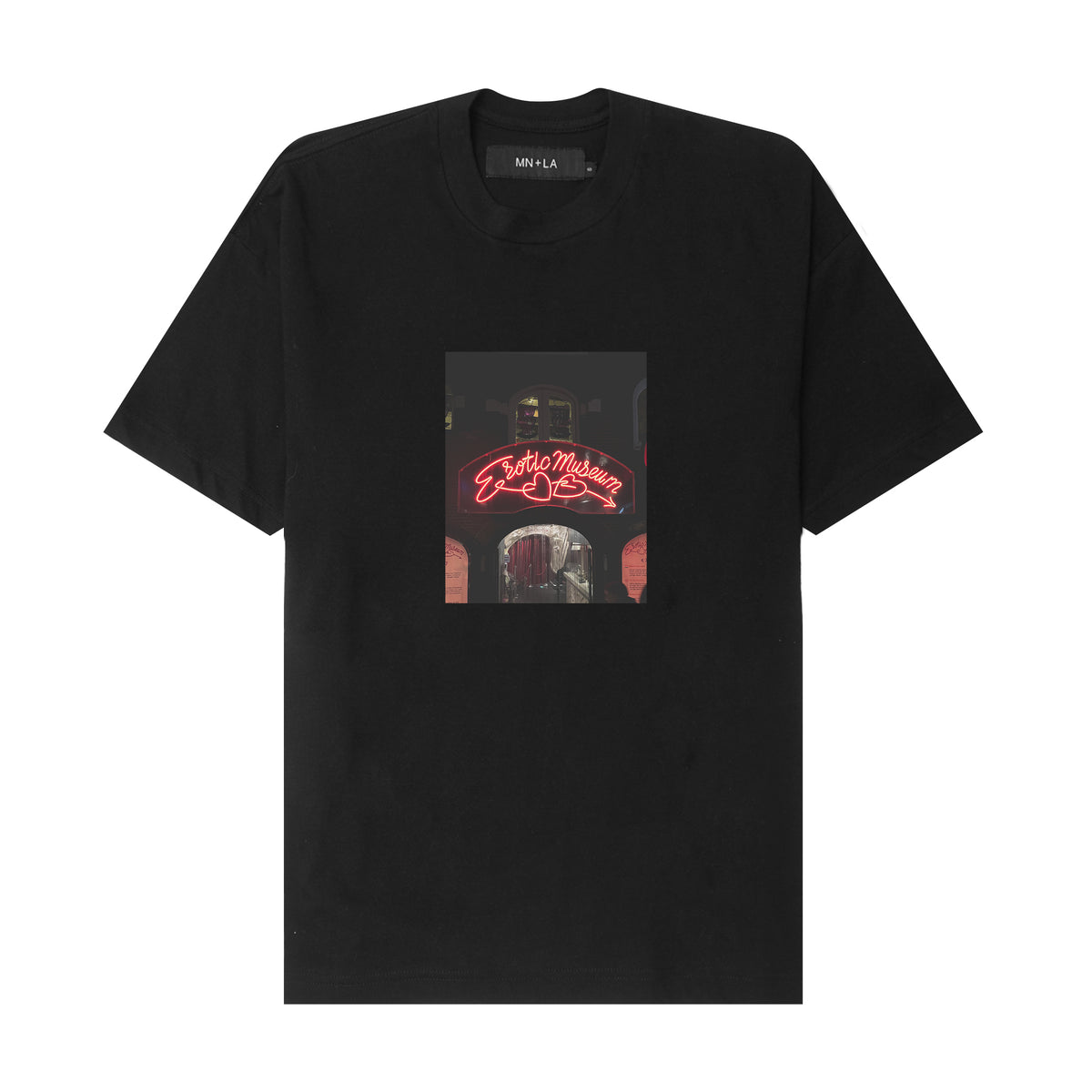 "EROTIC MUSEUM" TEE IN ANTHRACITE
