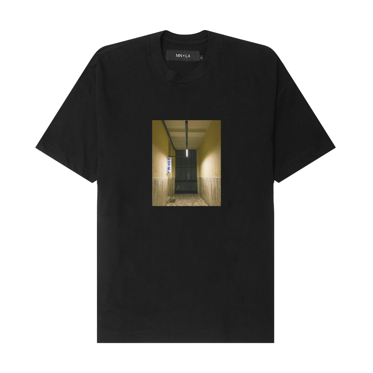 "GHOST HOTEL" TEE IN ANTHRACITE