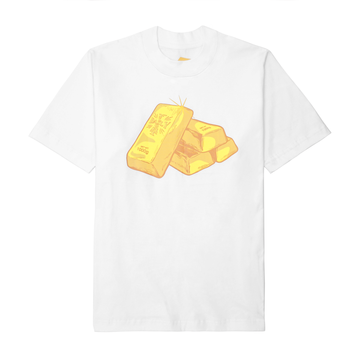 "GOLD BAR" TEE IN WHITE