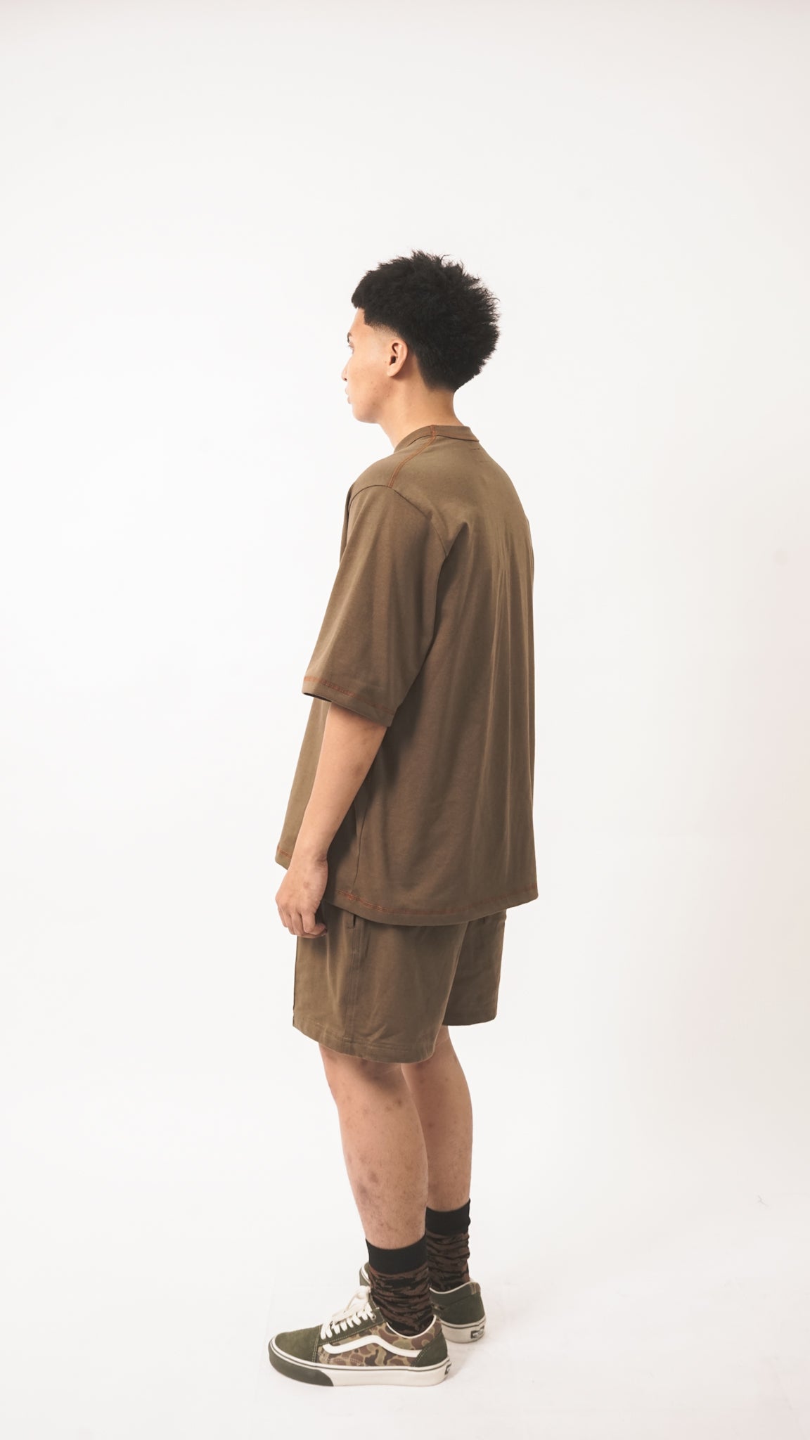 EXO™ MILITIA MOCK NECK TEE OLIVE/RUST