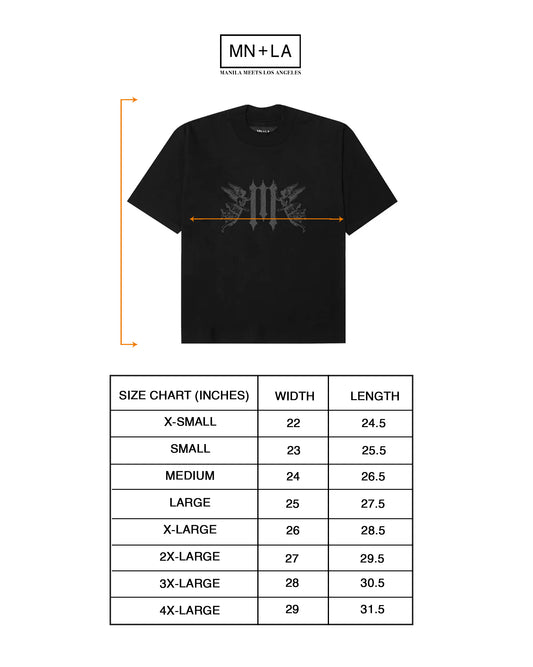 "HEAVEN ON EARTH" TEE IN CAVIAR