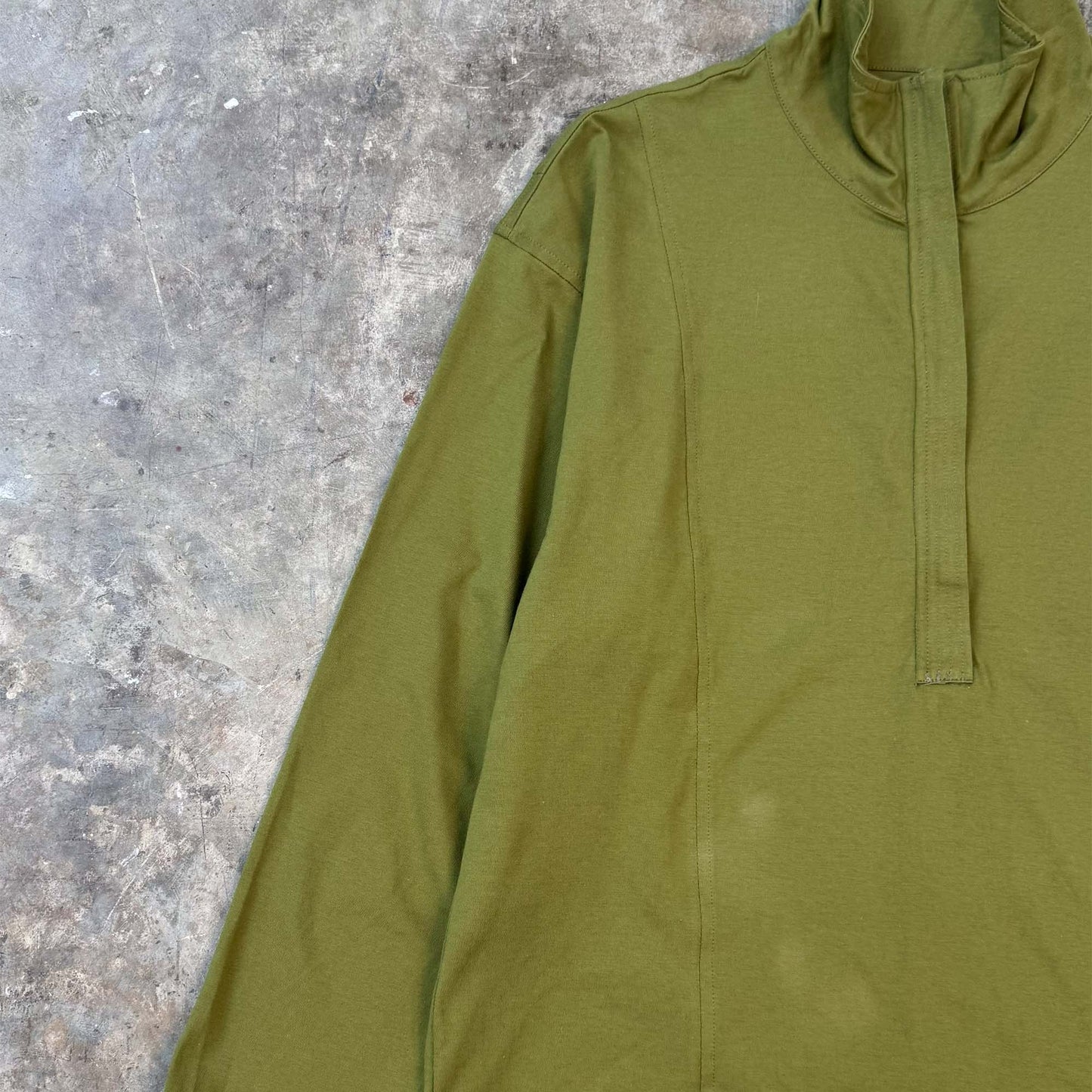 QUARTER ZIP L/S TEE IN FERN