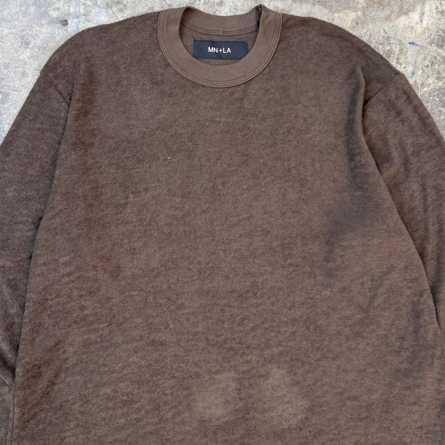 TOWEL TERRY LONGSLEEVE TEE V3 IN WOOD