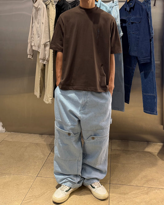 DOUBLE KNEE CRAFT PANTS IN SUN BLEACH