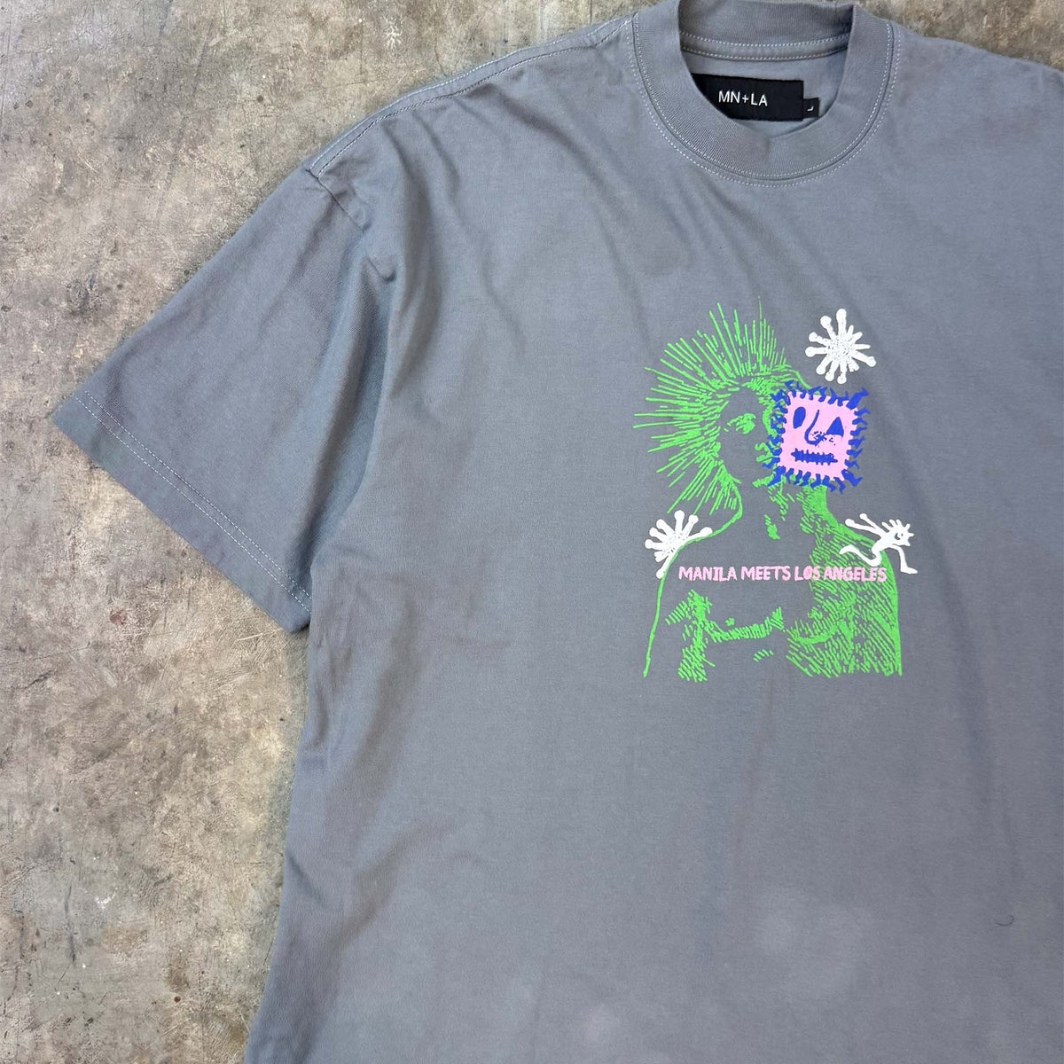"DEAD INSIDE" TEE IN GLACIER
