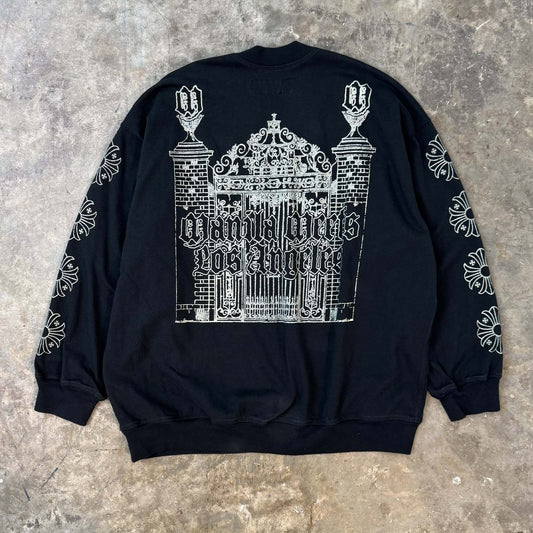 "MONARCH CROSS" SWEATSHIRT IN CAVIAR