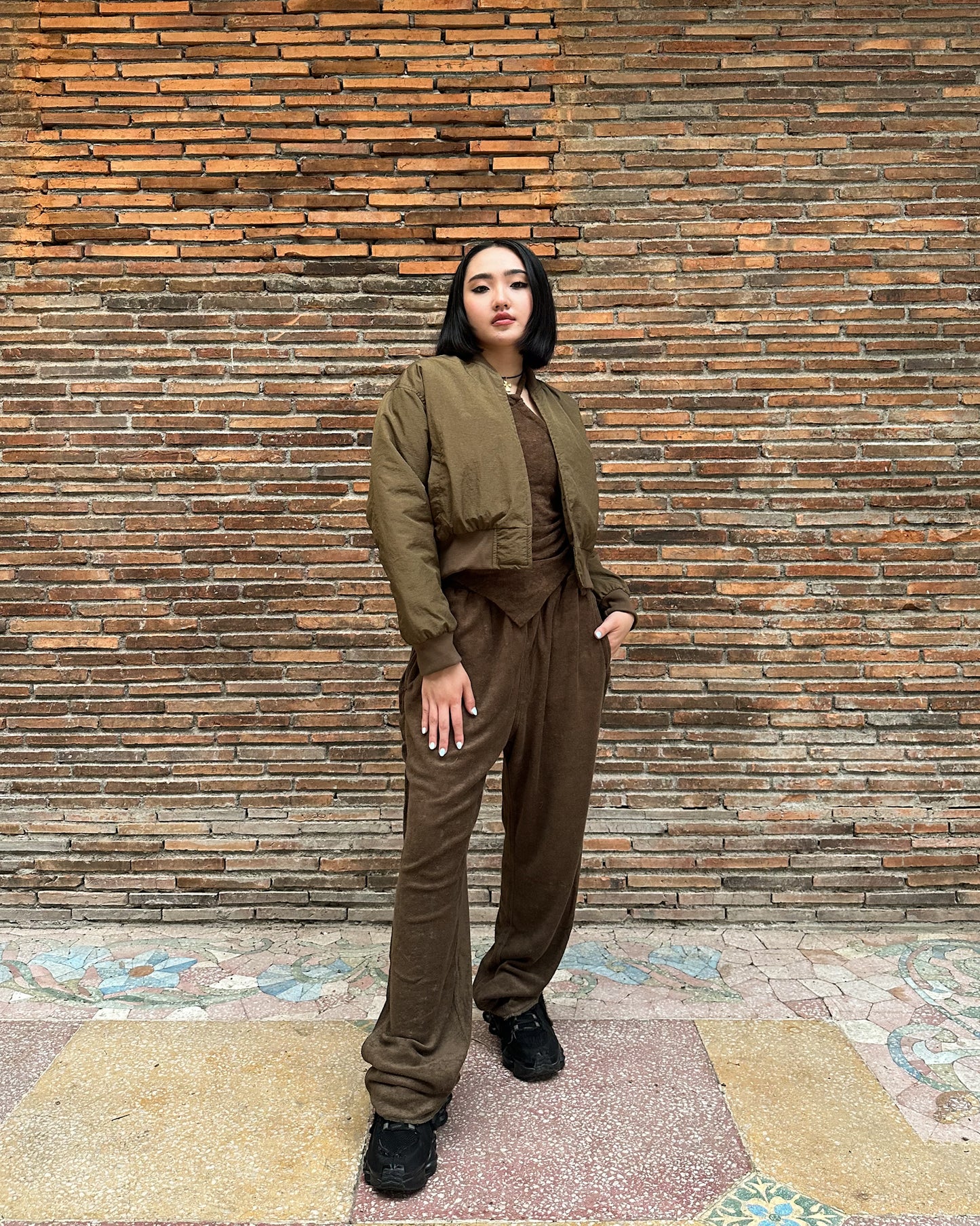 FEMME FLIGHT JACKET IN OLIVE