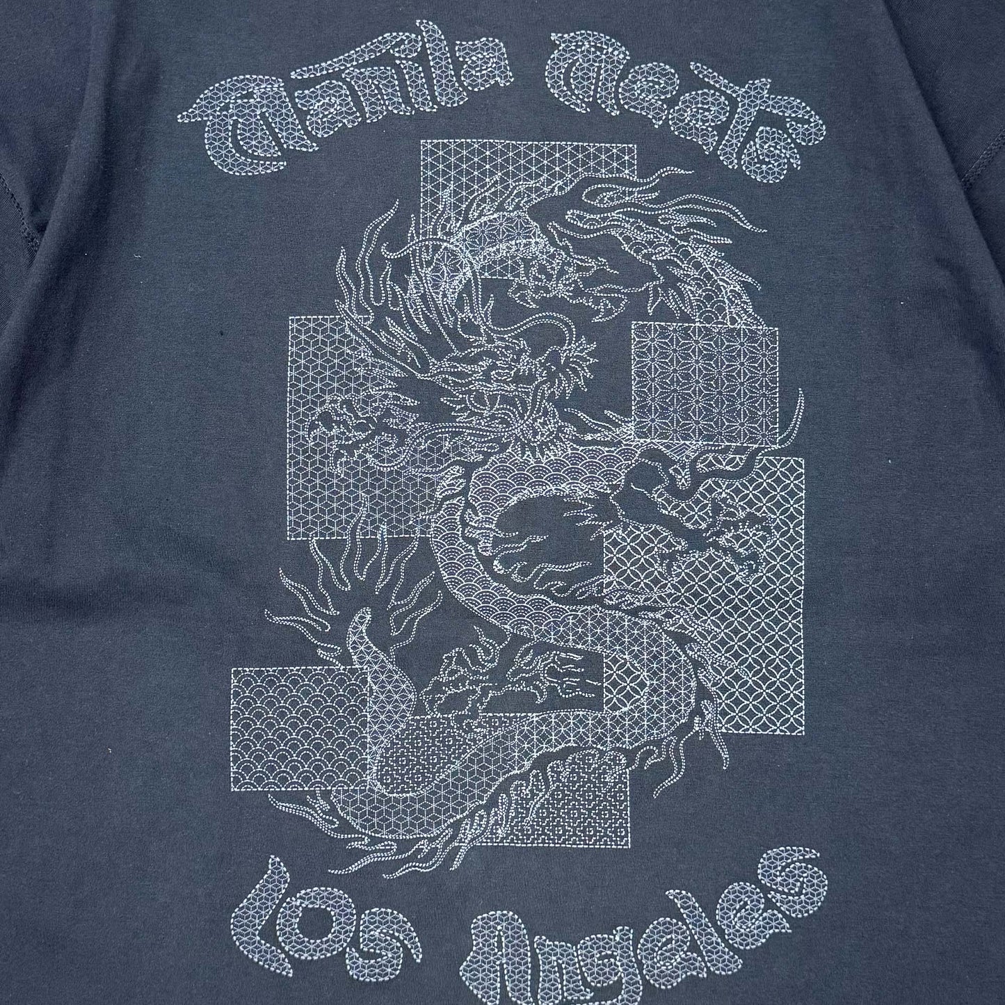 "YEAR OF THE DRAGON" TEE IN CAVIAR