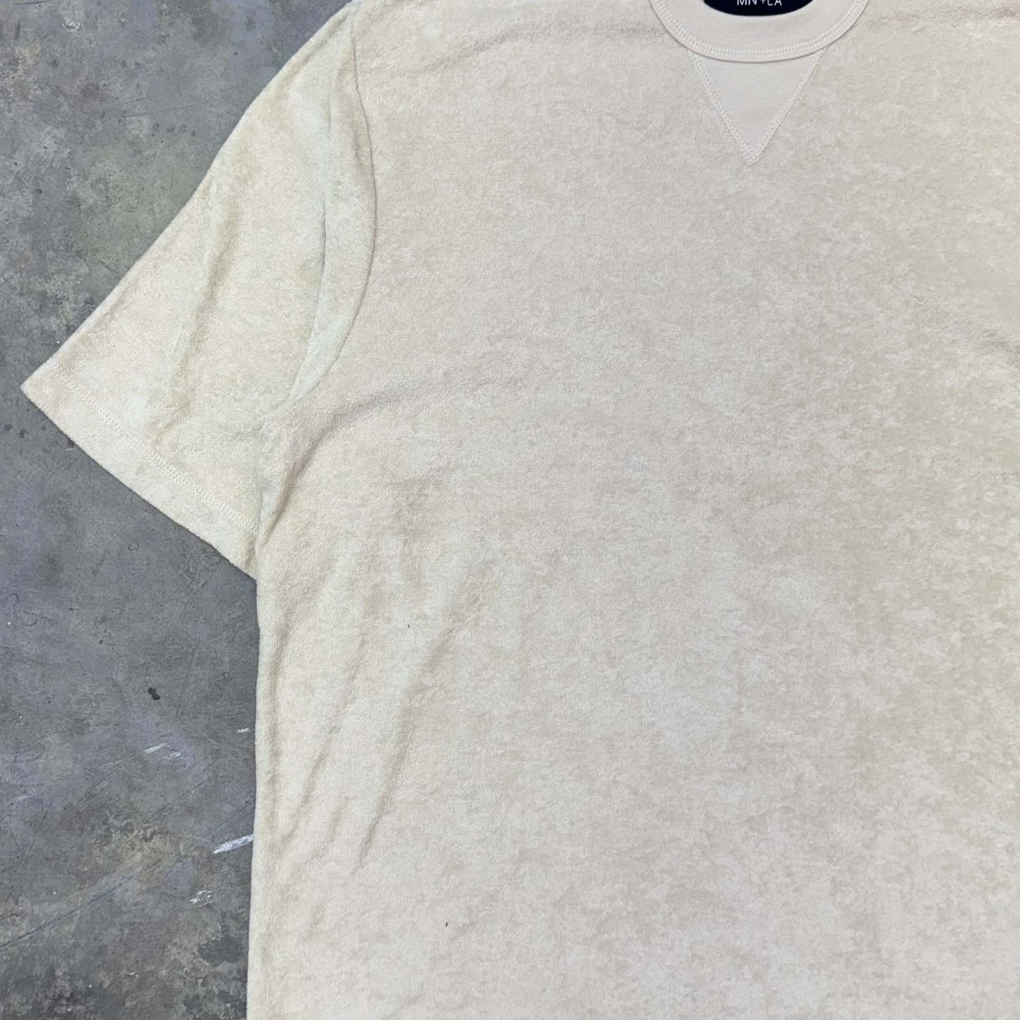 MILITIA MOCK TOWEL TEE IN OAT