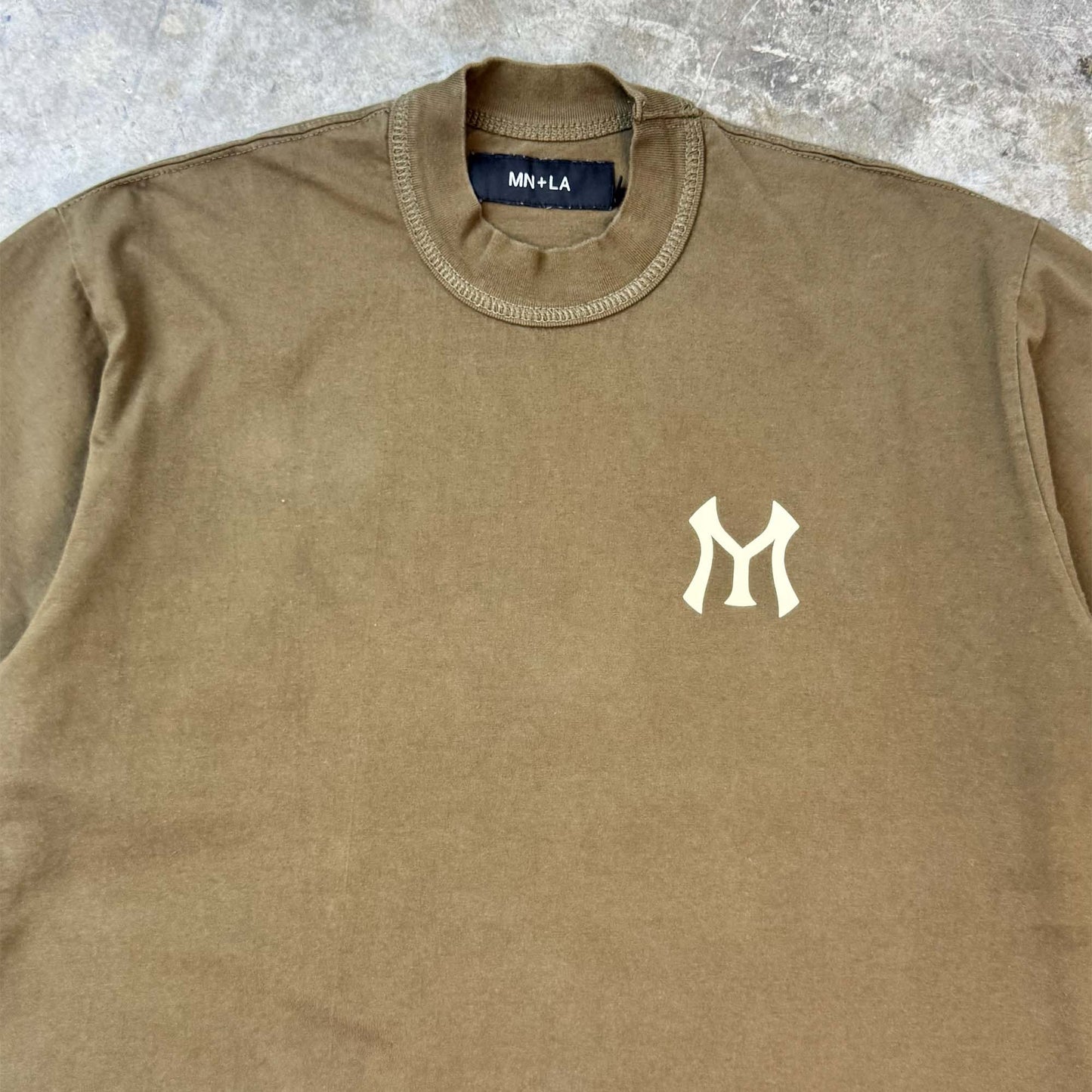 "HITTER" V2 MOCK NECK TEE IN OLIVE
