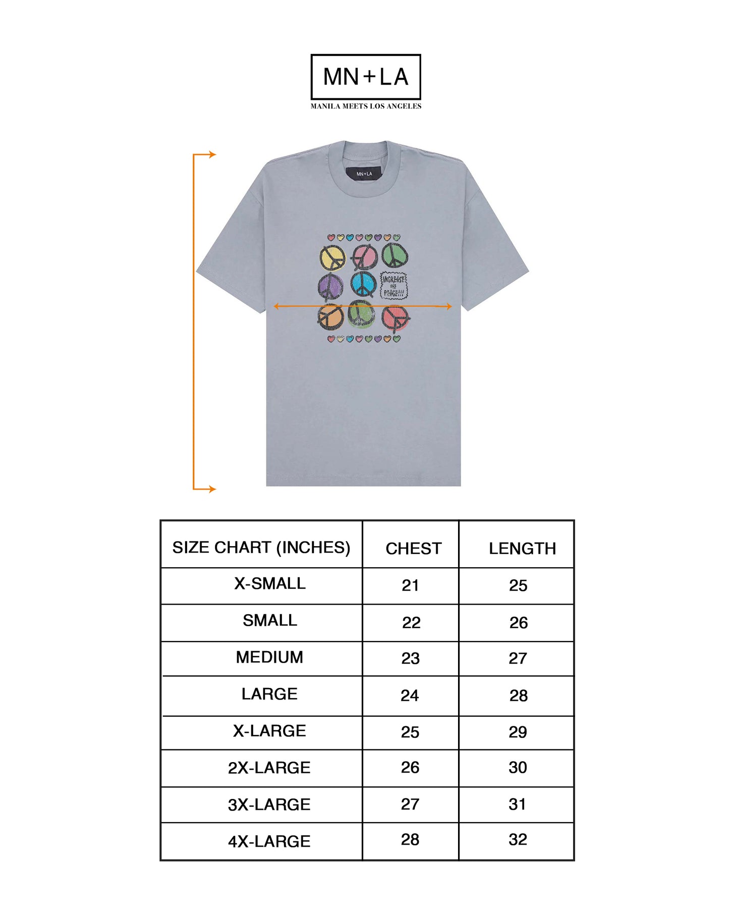 "INCREASE THE PEACE" TEE IN GLACIER