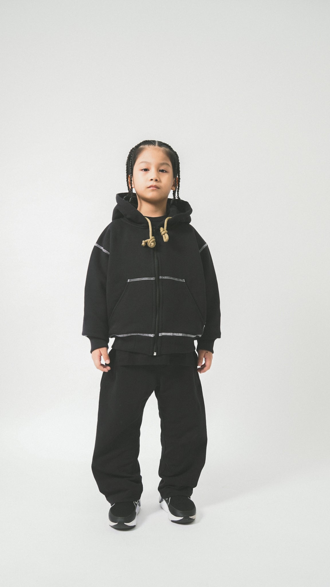 LITTLE HUMAN™ ZIP HOODIE IN ANTHRACITE