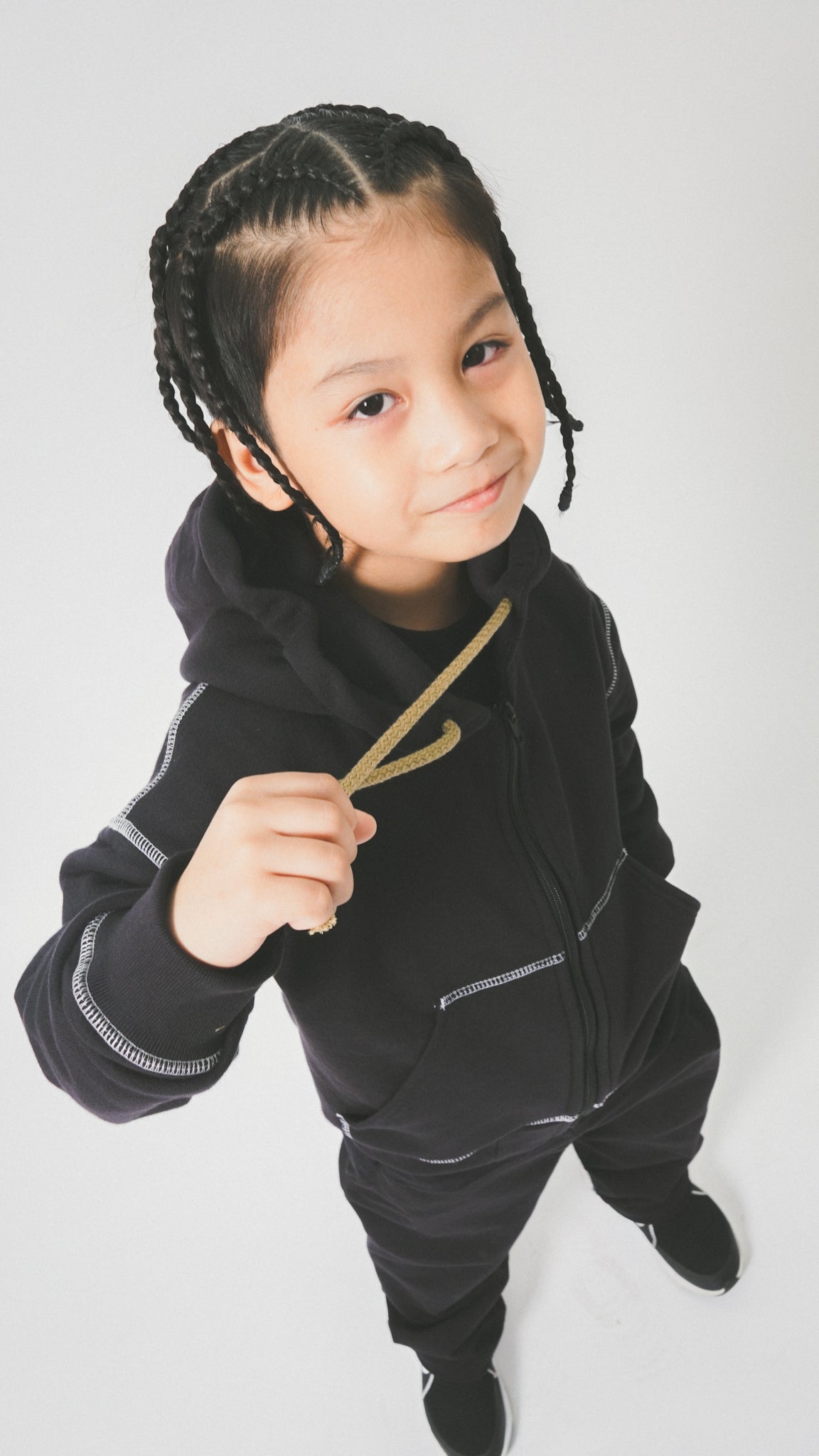 LITTLE HUMAN™ ZIP HOODIE IN ANTHRACITE