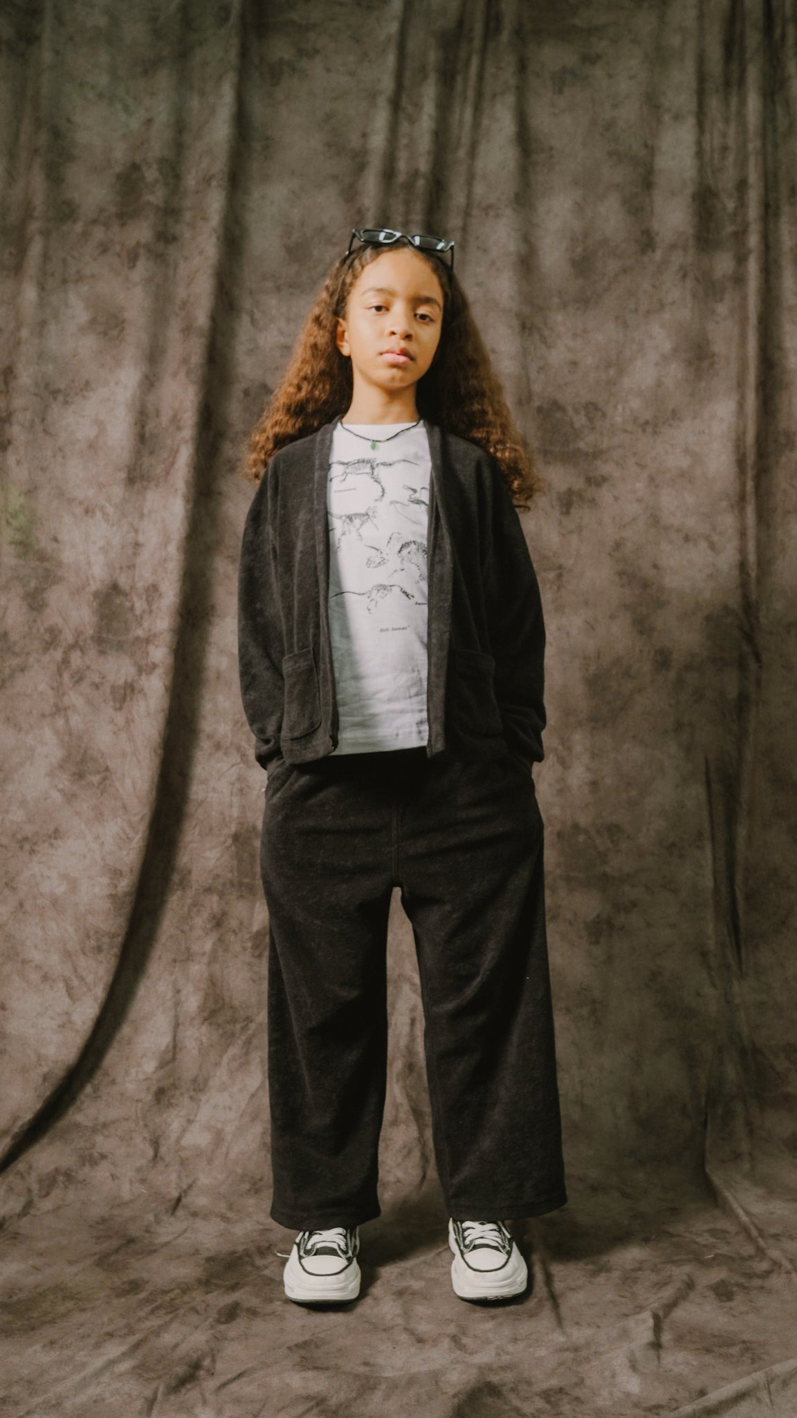 LITTLE HUMAN™ TOWEL WIDE PANTS IN ANTHRACITE