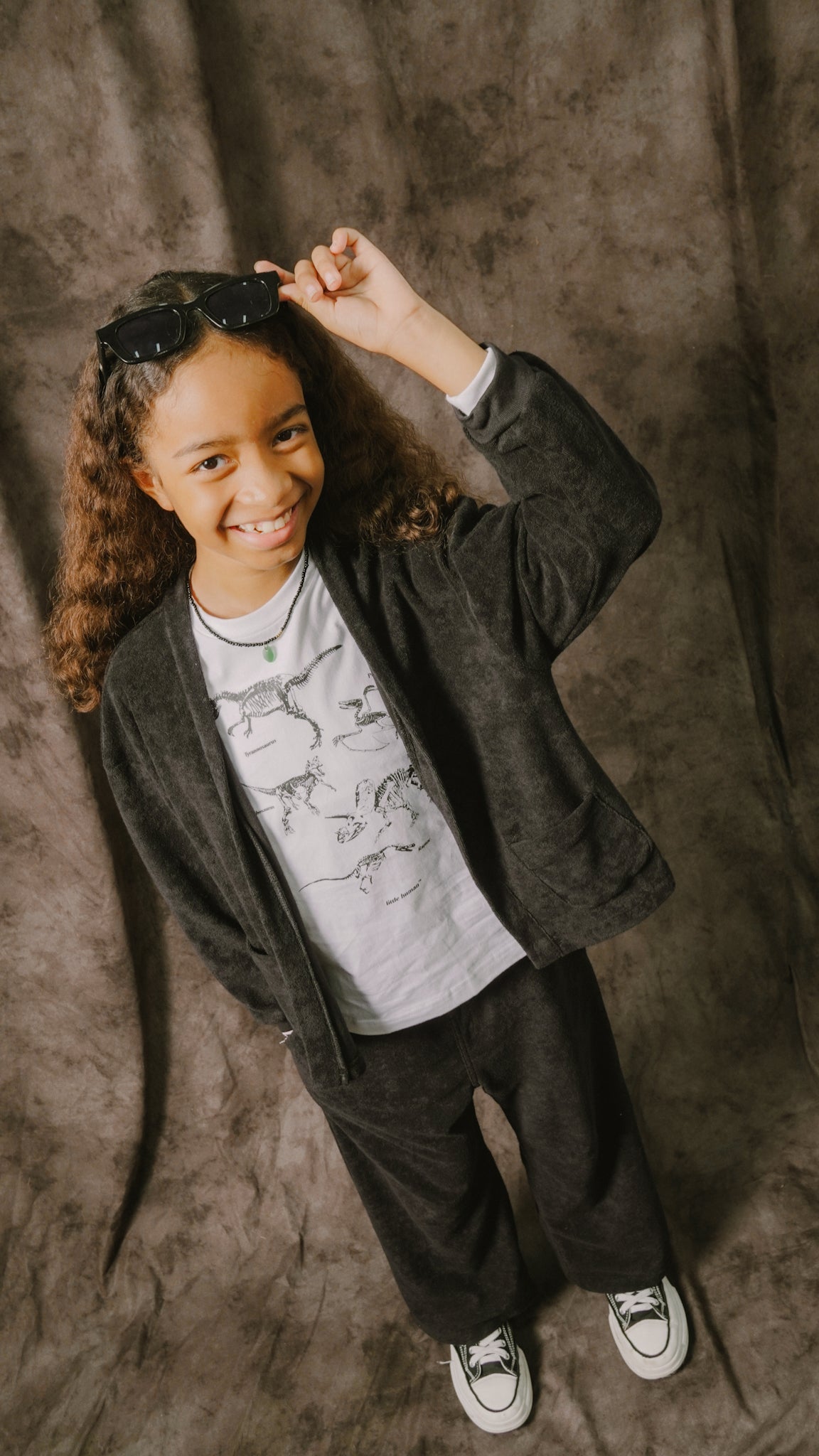 LITTLE HUMAN™ TOWEL WIDE PANTS IN ANTHRACITE