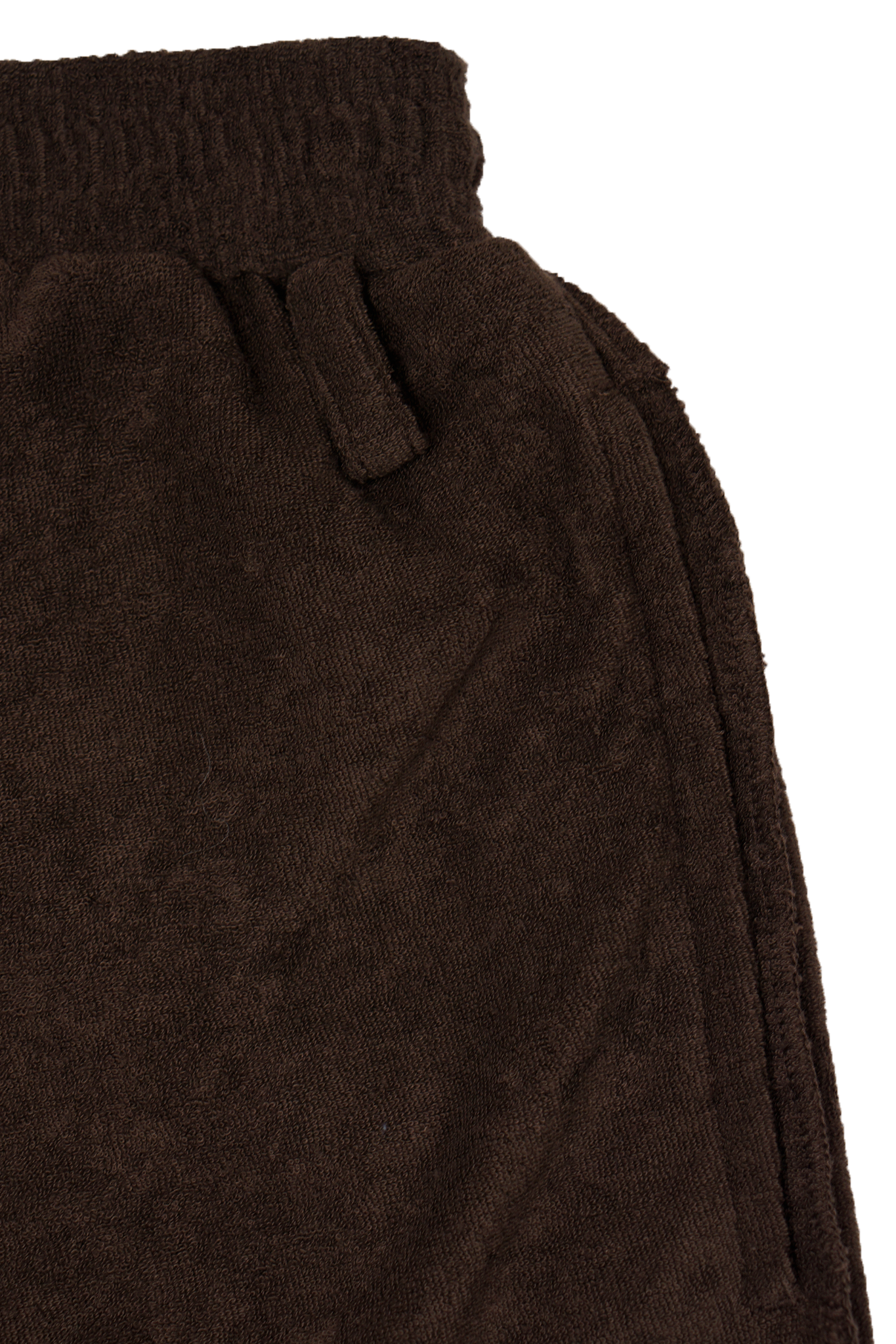 WOOD TOWEL TERRY RAW FINISH LOUNGE PANTS
