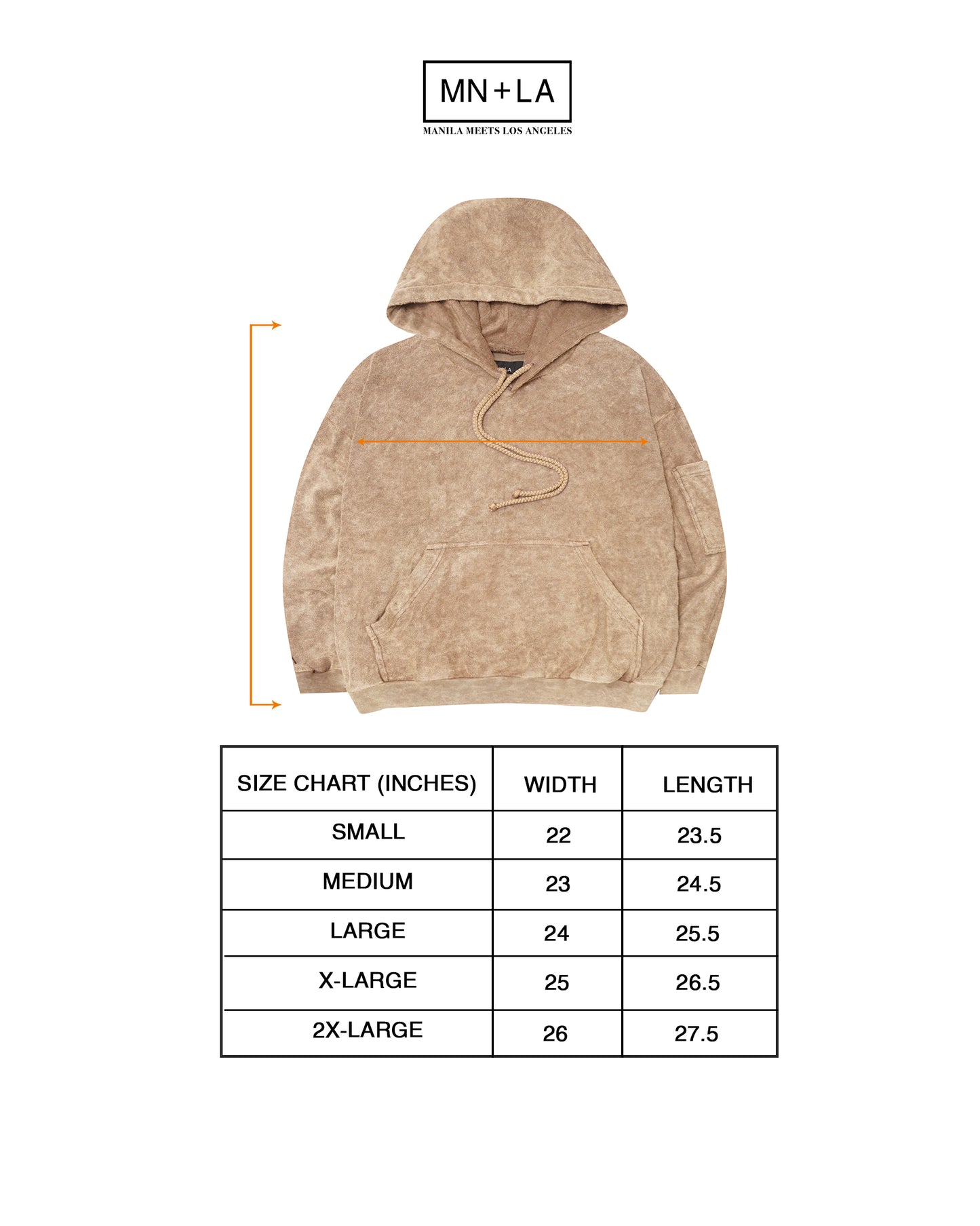 TOWEL VINTAGE HOODIE IN SAND