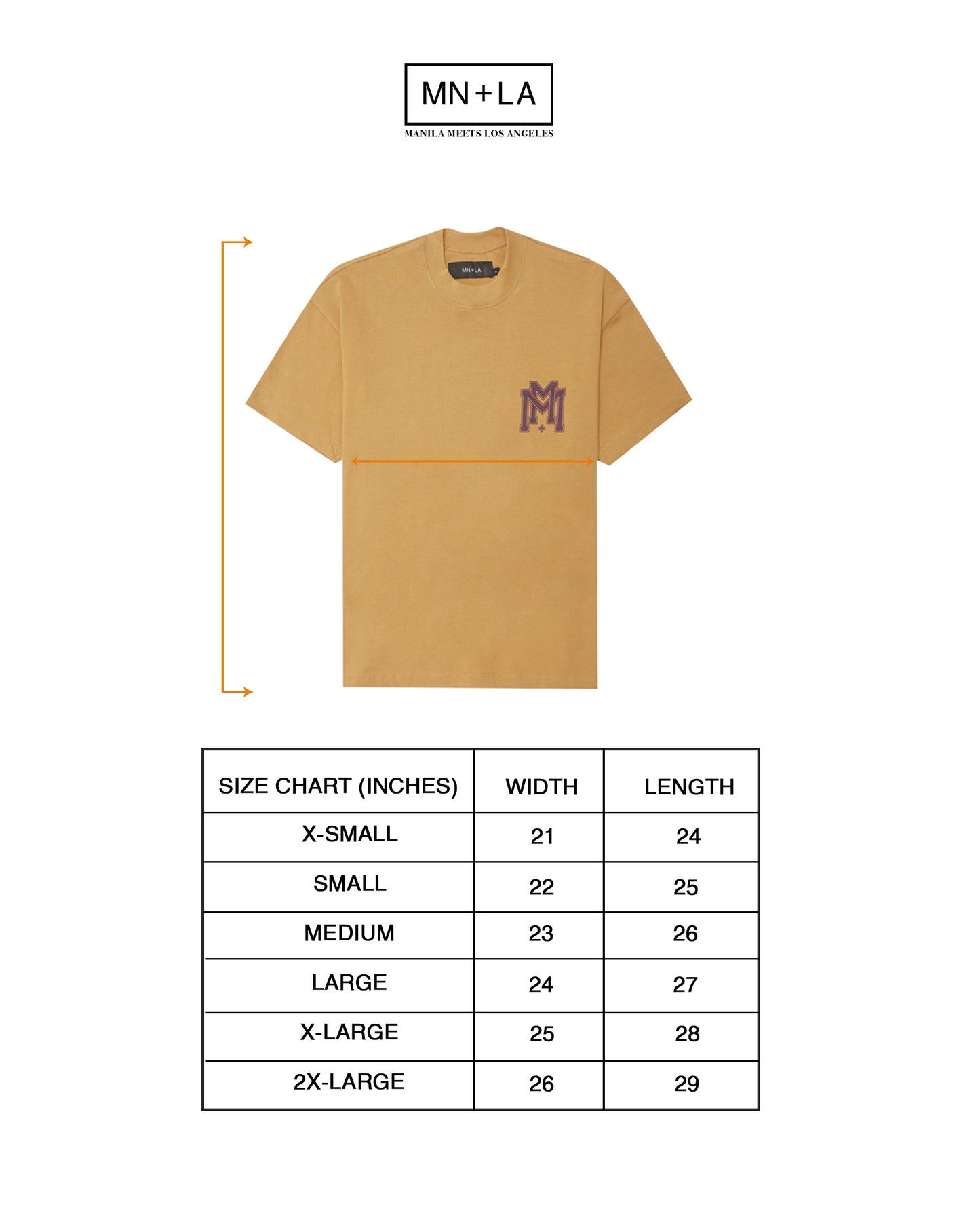 M'$ UNIVERSITY V2 TEE IN MUSTARD