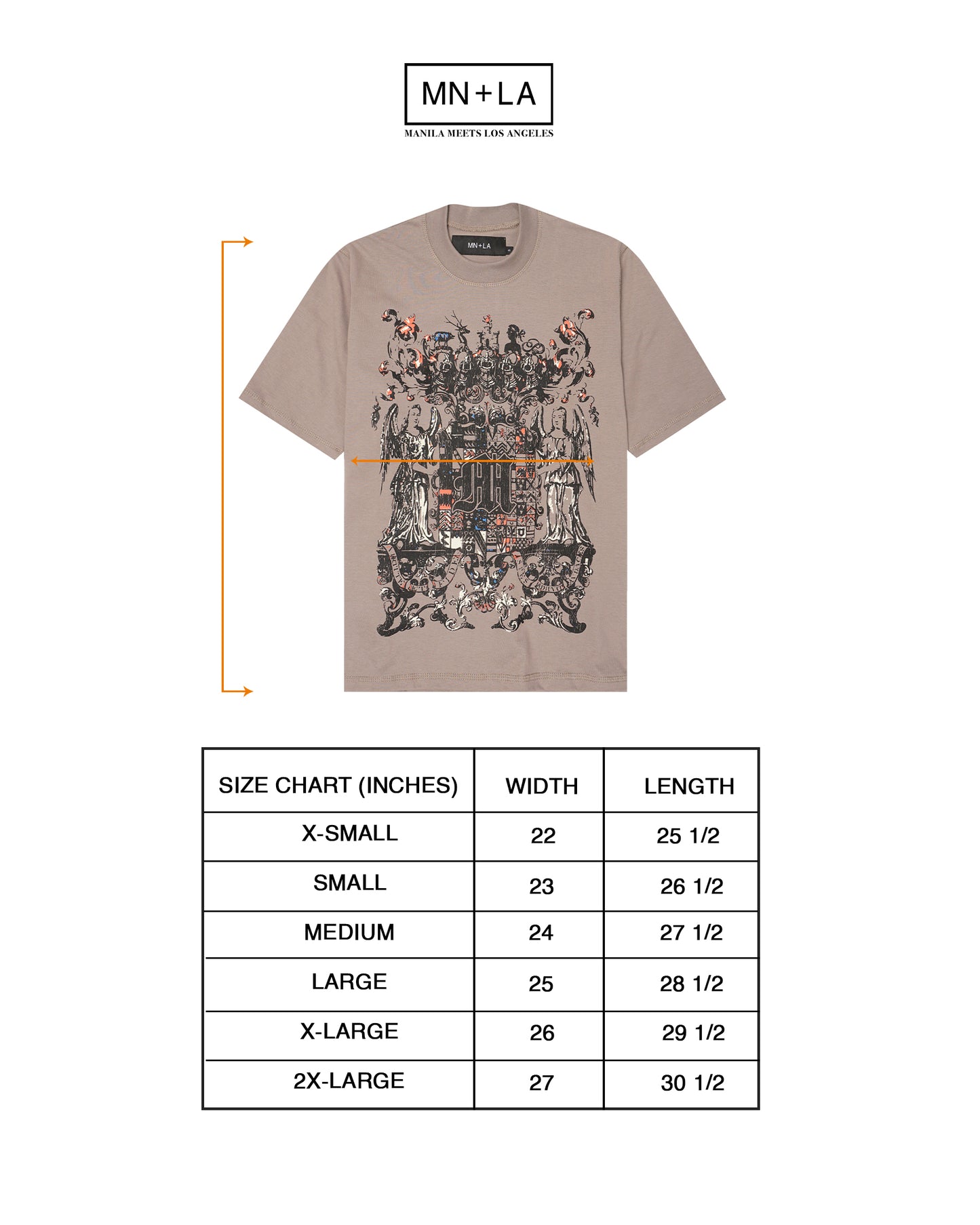 "M"$ DYNASTY" TEE IN TAN