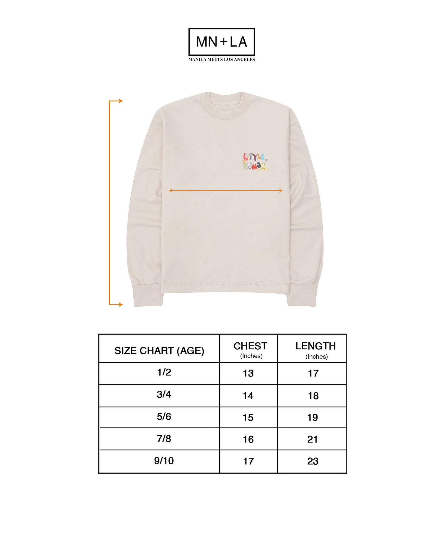 "CRAYONS" LITTLE HUMAN™ LONGSLEEVE TEE IN OAT