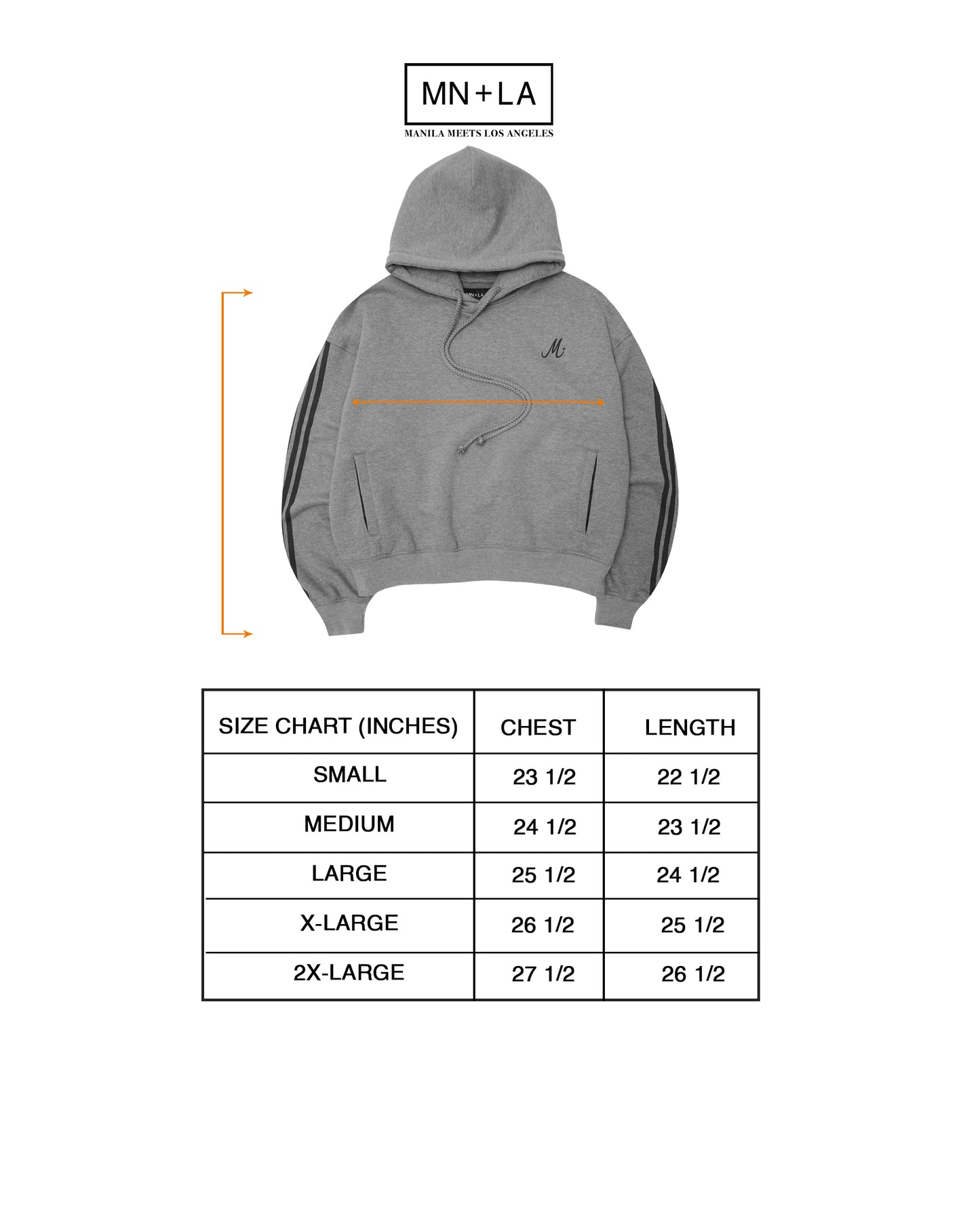 M+ HOODIE IN HEATHER GREY