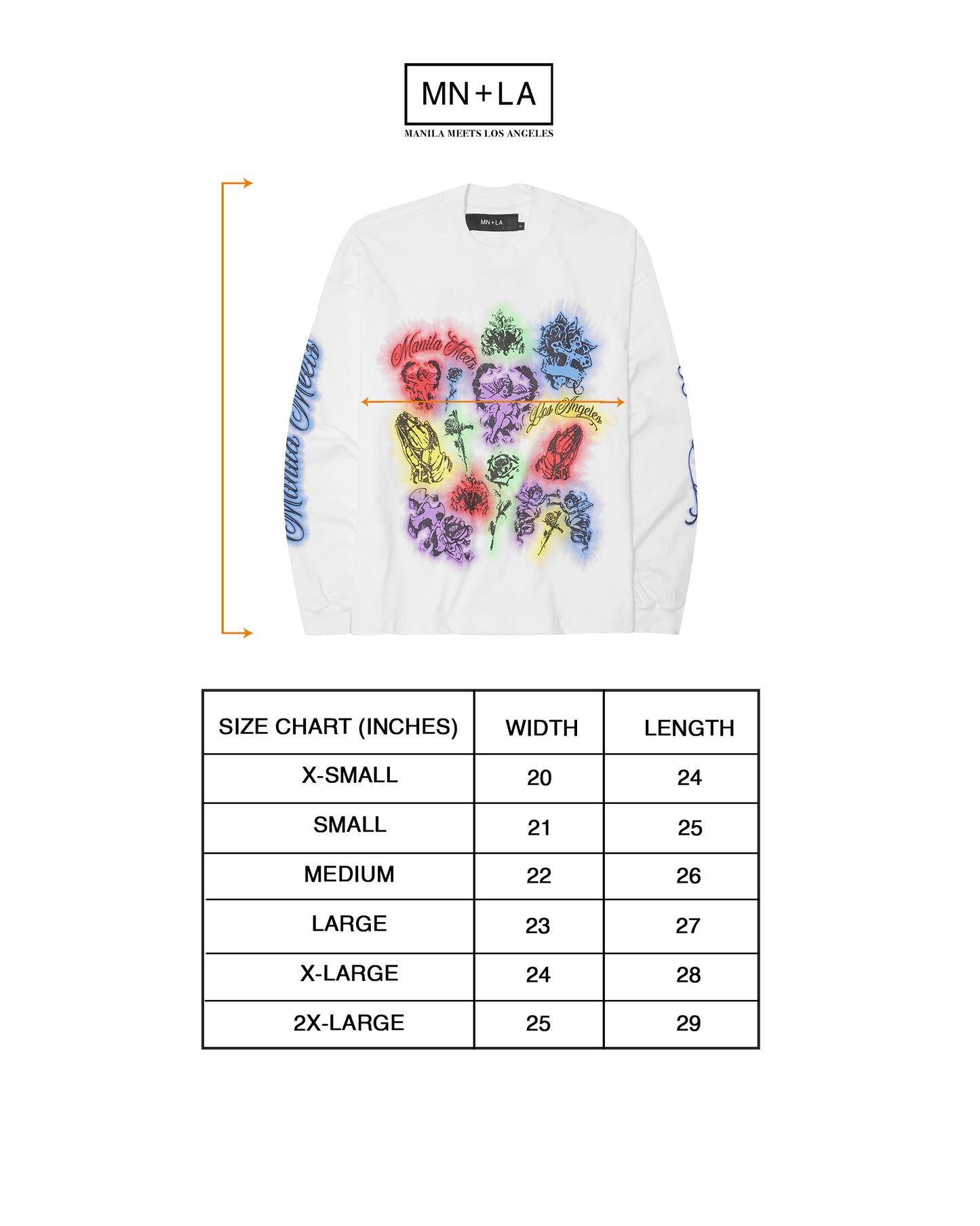 "CITY OF ANGELS" LONGSLEEVE TEE IN ANTHRACITE