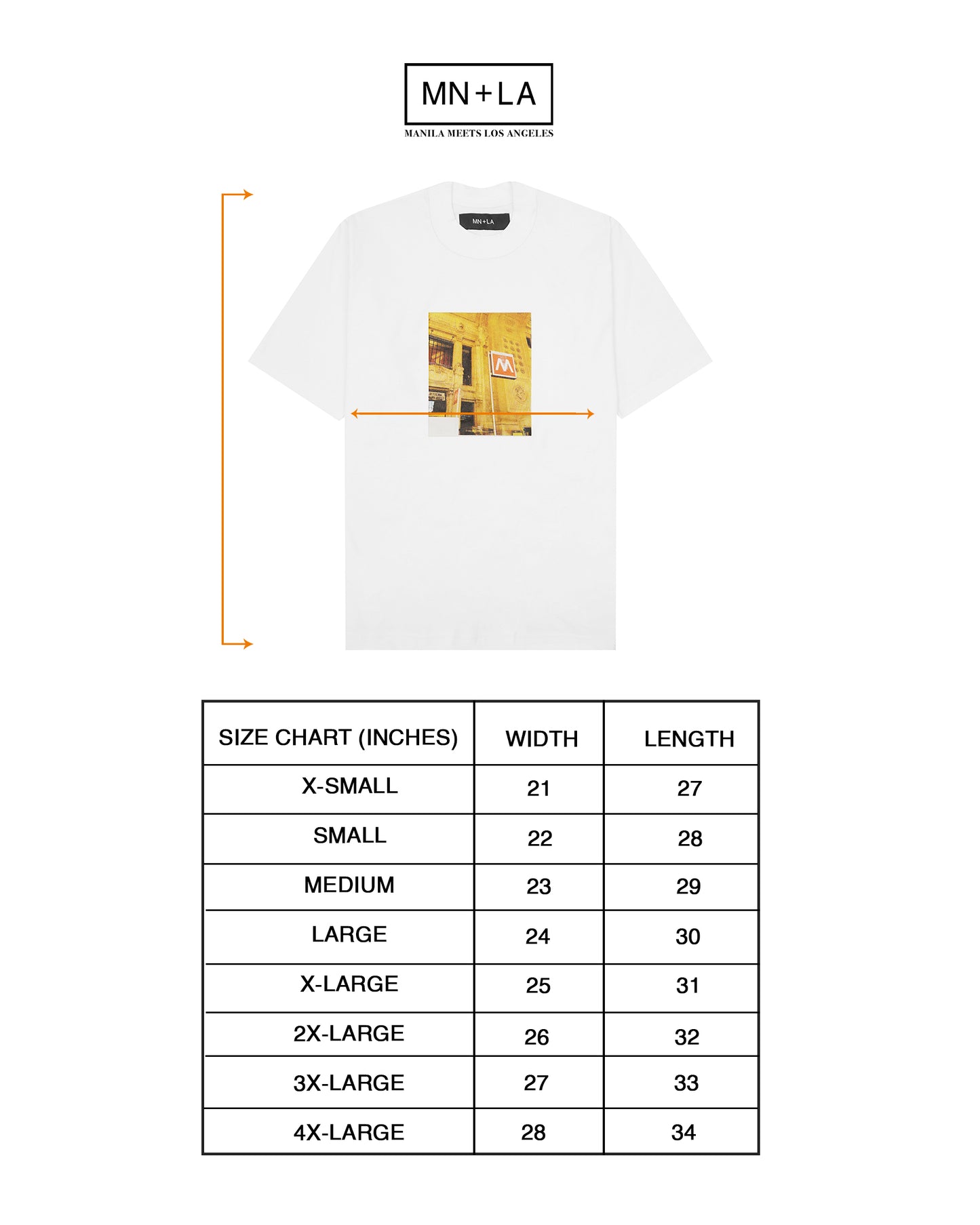 "METRO" TEE IN WHITE